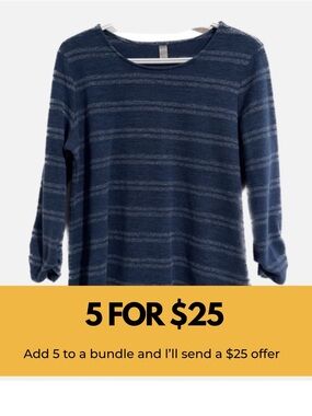 Denver Hayes stretch knit top. 3/4 sleeves.